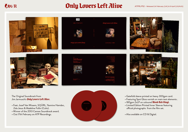Only Lovers Left Alive soundtrack available through ATP Recordings
